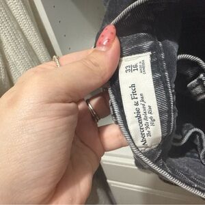 Abercrombie & Fitch Women's Charcoal High Rise Jeans
